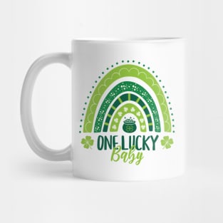 One Lucky Baby St Patricks Day Rainbow Mug